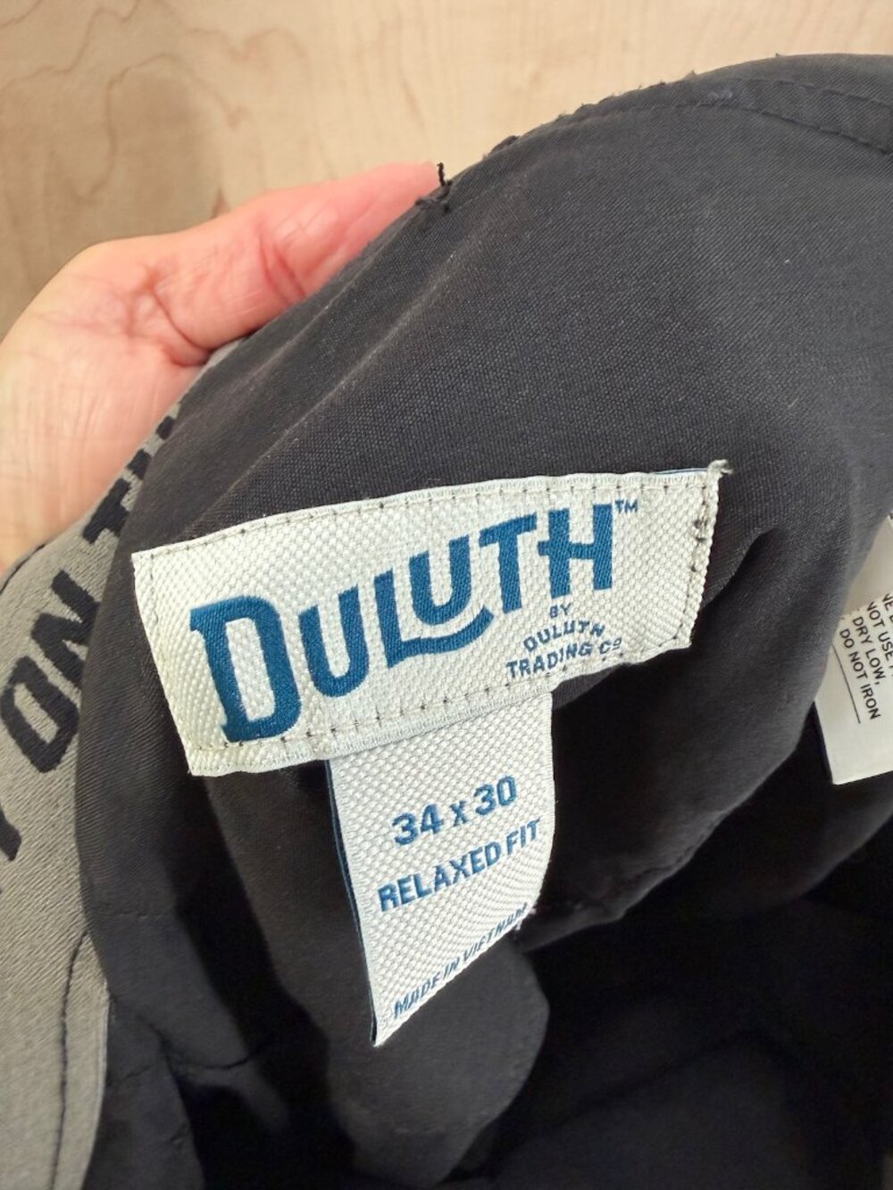 Duluth Trading Co Pants Mens 34x30 Black Flex Dry On The Fly Chino Outdoor Hike